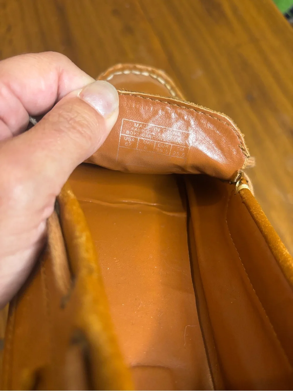 Cole Haan Tan Leather Moc Toe Boat Shoes